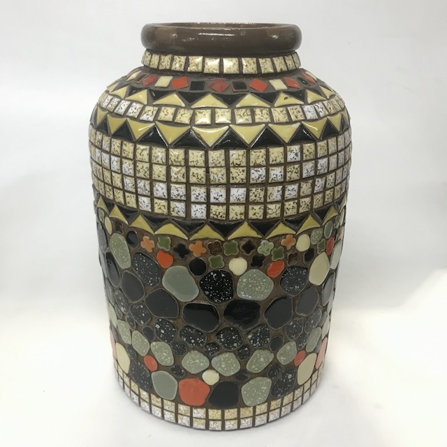VASE, 1970s Mosaic Pot (Large)